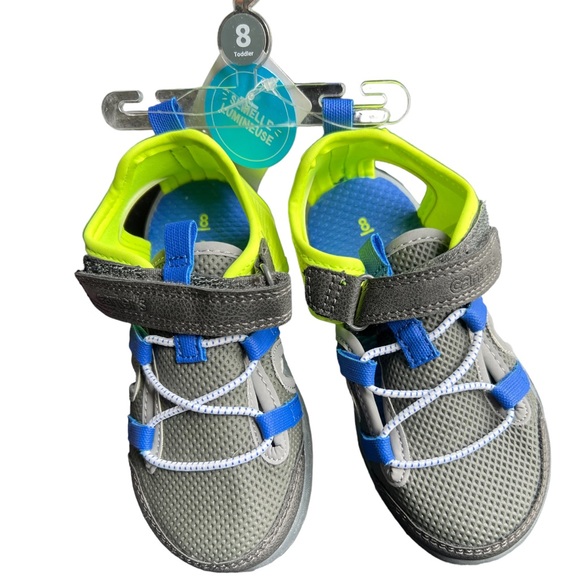 Carters Toddler Boys SIZE 8  Ocean Lighted Sandal with round closed toe. NWT - Picture 1 of 3